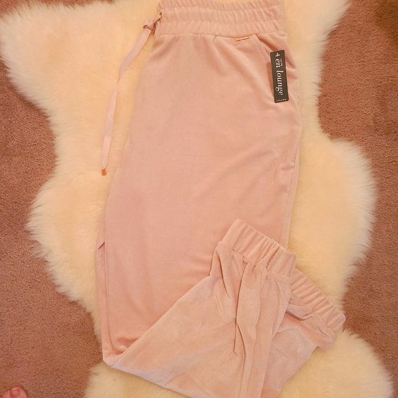 La Vie En Rose Velour Lounge Pants - Picture 1 of 5